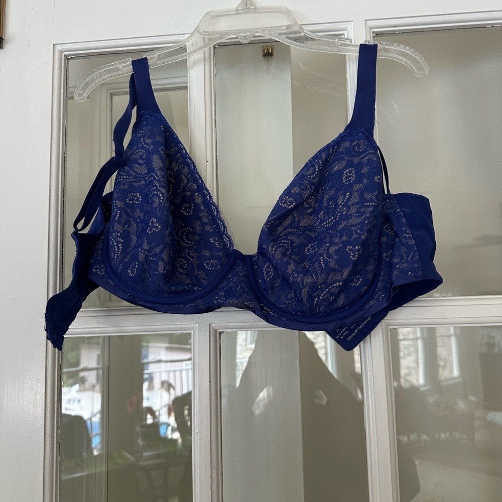 Soma Enticing Lift Deep Blue Lace Bra